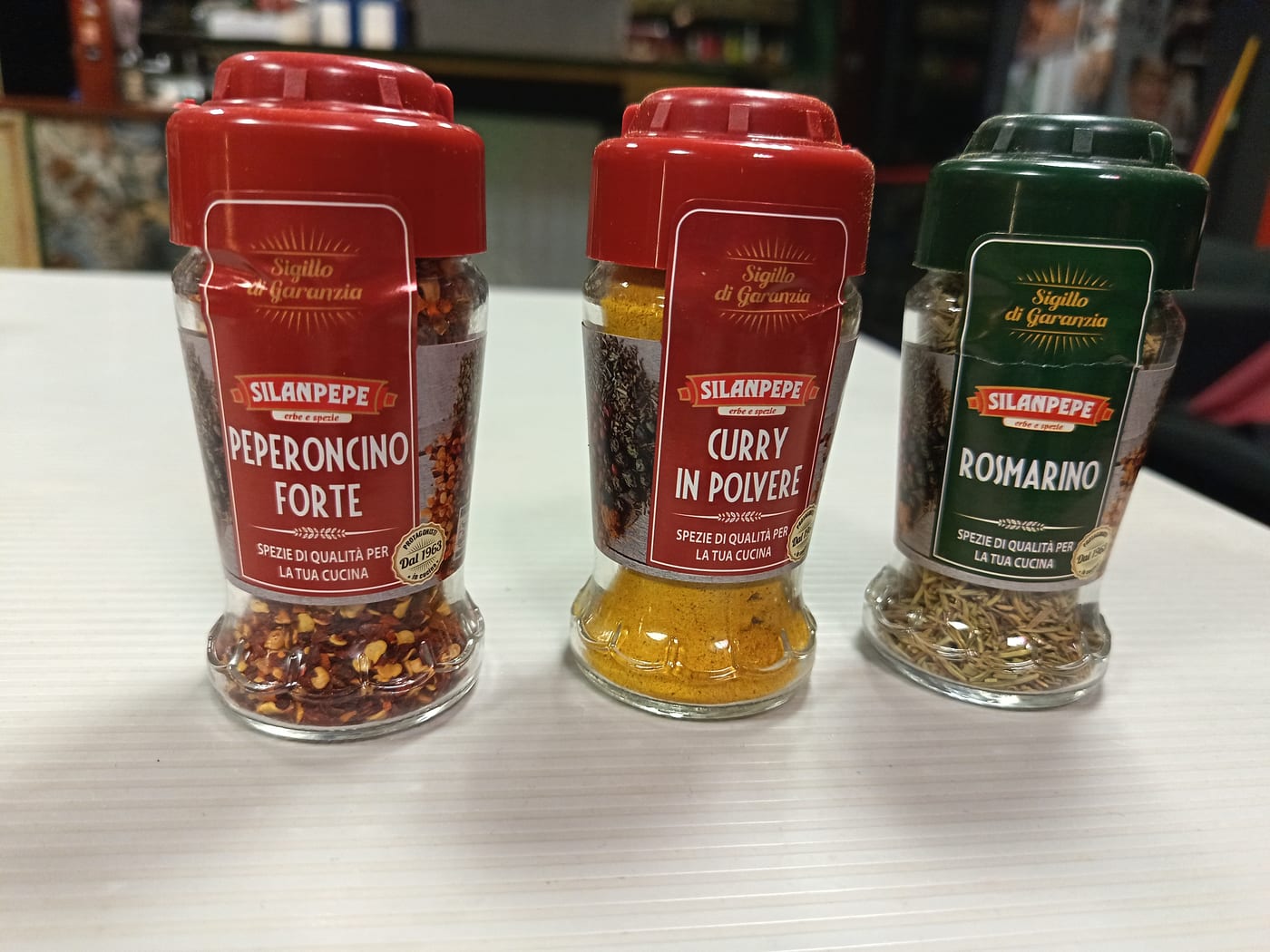 Set 3 spezie silan pepe, Peperoncino Rosmarino Curry